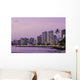 USA, Hawaii, Oahu, Honolulu, Hotels on Waikiki beach at dusk Wall Mural