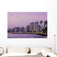 USA, Hawaii, Oahu, Honolulu, Hotels on Waikiki beach at dusk Wall Mural