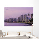 USA, Hawaii, Oahu, Honolulu, Hotels on Waikiki beach at dusk Wall Mural