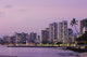 USA, Hawaii, Oahu, Honolulu, Hotels on Waikiki beach at dusk Wall Mural