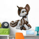 Lovely Pinto Unicorn Cartoon Wall Decal