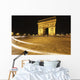 Traffic Light Trails Around The Arc De Triomphe Wall Mural