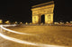 Traffic Light Trails Around The Arc De Triomphe Wall Mural