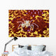 Crab on bright yellow and red background Wall Mural