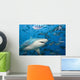 Fiji, Bull shark among school of fish Wall Mural