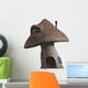Brown Mushroom House Wall Decal