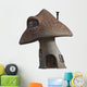 Brown Mushroom House Wall Decal