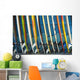 Row Of Surfboards Lined Up Against A Wall Wall Mural