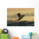 Hawaii, Big Island, Kona, Surfer At Sunset Wall Mural