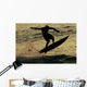 Hawaii, Big Island, Kona, Surfer At Sunset Wall Mural