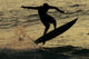 Hawaii, Big Island, Kona, Surfer At Sunset Wall Mural