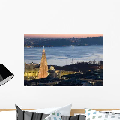 Lisbon Tagus River Wall Decal shown on a wall