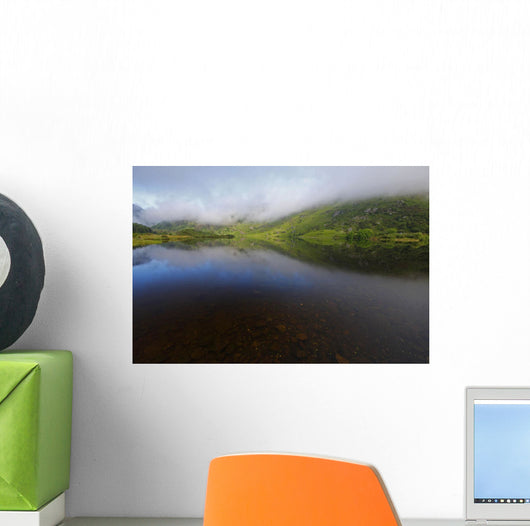 Morning Mist Over Gougane Barra Lake In West Cork Wall Mural