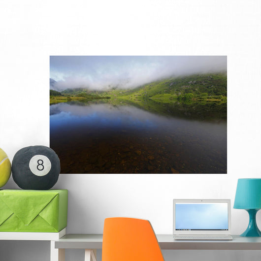 Morning Mist Over Gougane Barra Lake In West Cork Wall Mural