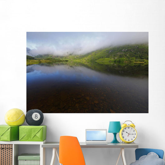 Morning Mist Over Gougane Barra Lake In West Cork Wall Mural