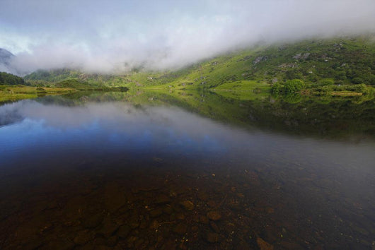 Morning Mist Over Gougane Barra Lake In West Cork Wall Mural