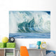 Beautiful Textures Surface Of A Shorebreak Wave About To Crash Wall Mural