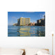 Sheraton Waikiki And Royal Hawaiian Hotel seen from Pacific ocean Wall Mural