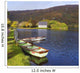 St Finbarre's Oratory And Rowing Boats On Shore Of Gougane Barra Lake Wall Mural