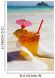 Mai Tai Getting Splashed By A Wave As It Rest On The Beach Wall Mural