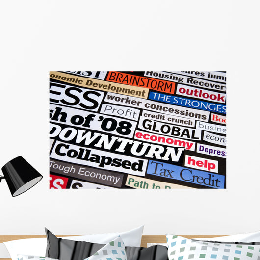 Economic Headlines Wall Mural