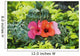 Green Lauhala Hat With Red And Pink Hibiscus Flowers Wall Mural