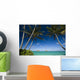 Palm tree over Pacific ocean with Mokulua island in background Wall Mural