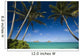 Palm tree over Pacific ocean with Mokulua island in background Wall Mural