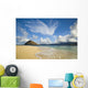 Hawaii, Oahu, View From Beach On Mokulua Islands Towards Waimanalo Wall Mural