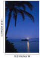 Palm tree over Pacific ocean with Mokulua island in background Wall Mural
