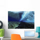Micronesia, Ocean swell seen from underwater over reef Wall Mural