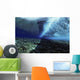 Micronesia, Ocean swell seen from underwater over reef Wall Mural