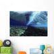 Micronesia, Ocean swell seen from underwater over reef Wall Mural