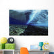 Micronesia, Ocean swell seen from underwater over reef Wall Mural