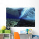 Micronesia, Ocean swell seen from underwater over reef Wall Mural