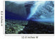 Micronesia, Ocean swell seen from underwater over reef Wall Mural