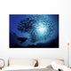 Ecuador, Diver and schooling Black Striped Salema Wall Mural