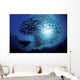 Ecuador, Diver and schooling Black Striped Salema Wall Mural
