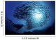 Ecuador, Diver and schooling Black Striped Salema Wall Mural