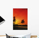 Indonesia, Tourist resort and beach at sunset Wall Mural