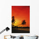 Indonesia, Tourist resort and beach at sunset Wall Mural