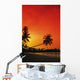 Indonesia, Tourist resort and beach at sunset Wall Mural