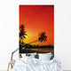 Indonesia, Tourist resort and beach at sunset Wall Mural