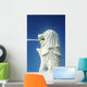 Close up of famous Merlion Fountain Wall Mural