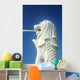 Close up of famous Merlion Fountain Wall Mural
