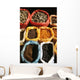 China, Lake Erhai Near Dali, Local Market At Wase, Dried Spices Wall Mural