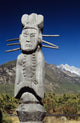 Naxi Ceremonial totems near Lijiang Wall Mural