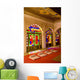 India, stained glass windows of fort palace Wall Mural