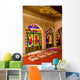 India, stained glass windows of fort palace Wall Mural