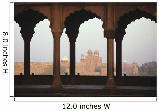 India, View of Red Fort from Jama Masjid Wall Mural